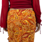 Hilary Paisley Mesh Ruffle Skirt