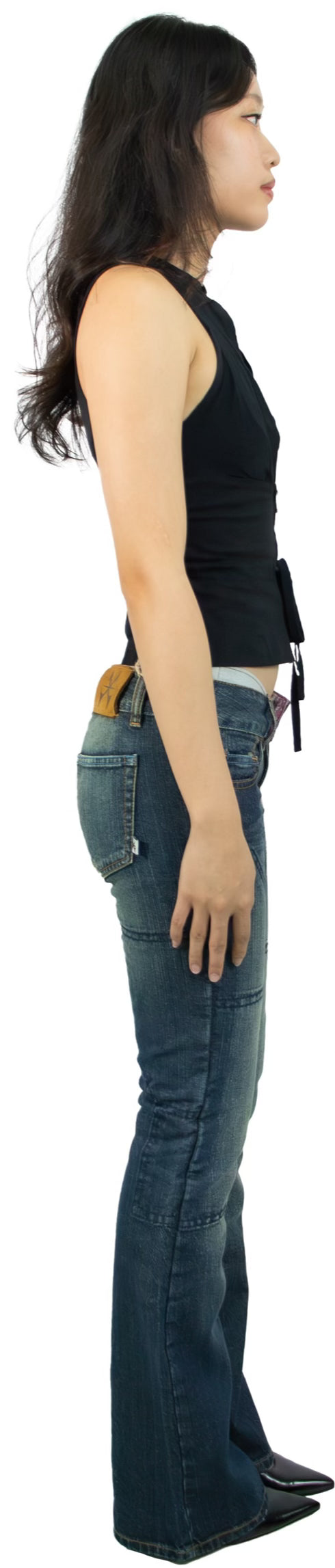 Hornee Low Rise Patchwork Jeans