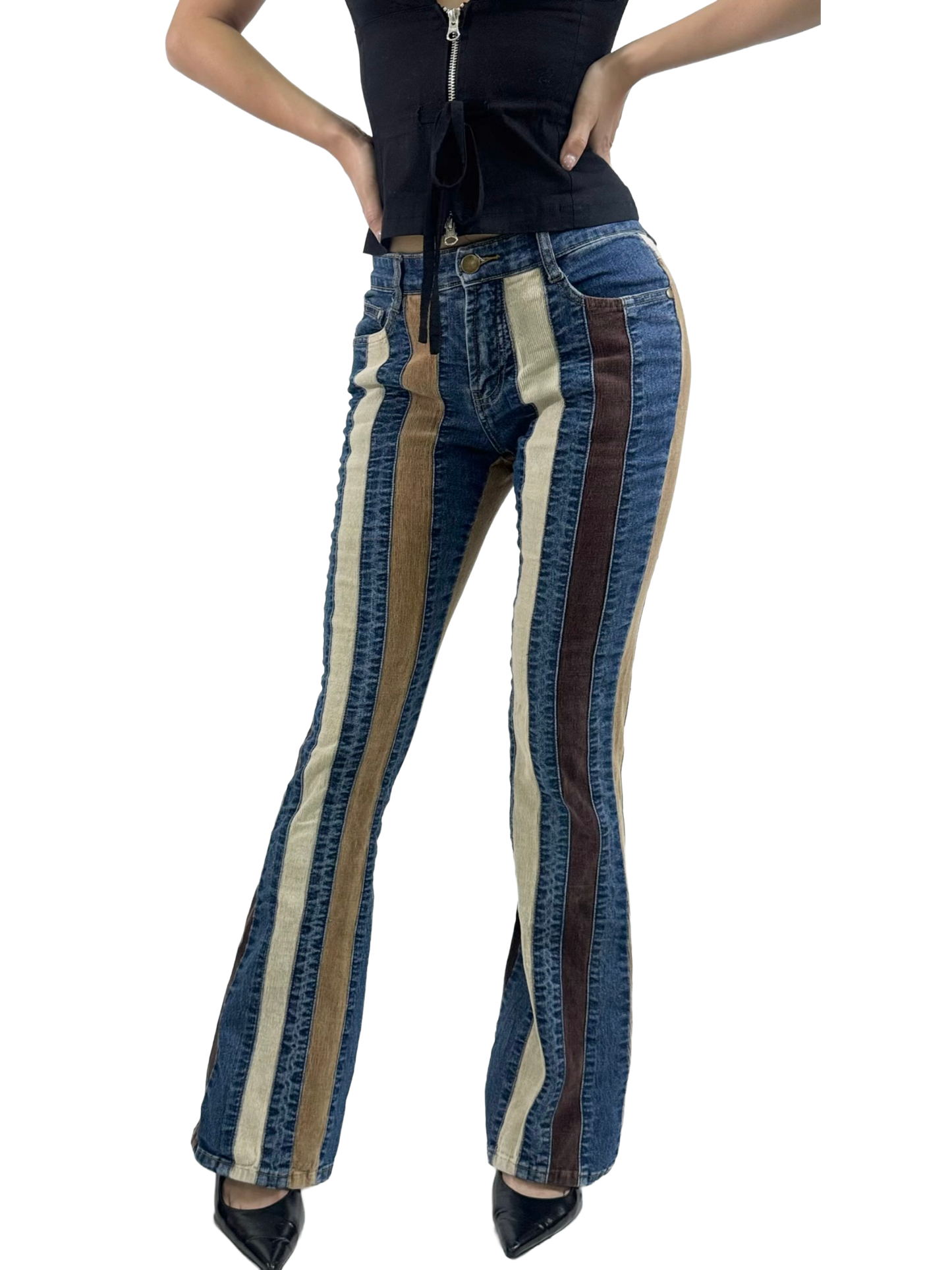 TOPARA Corduroy Flare Jeans