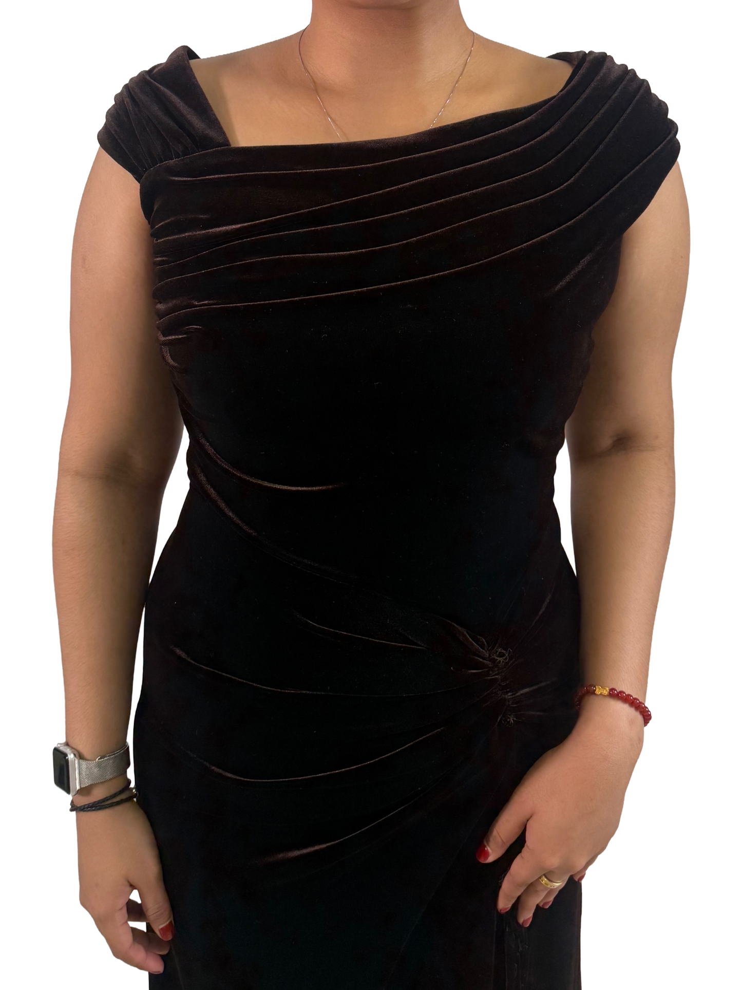 Tadashi Espresso Velvet Gown