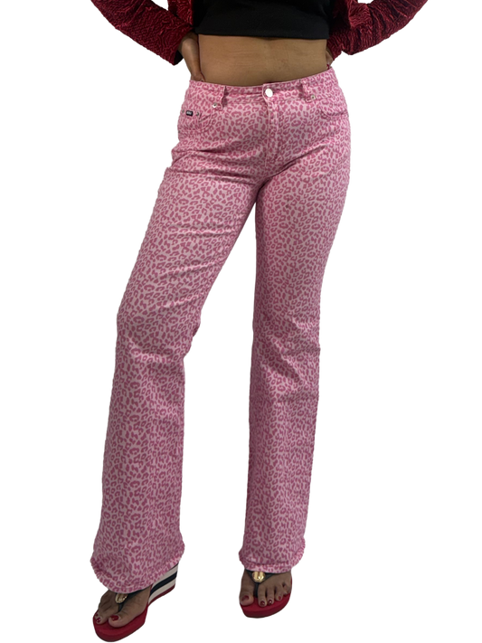Minga Pink Leopard Jeans