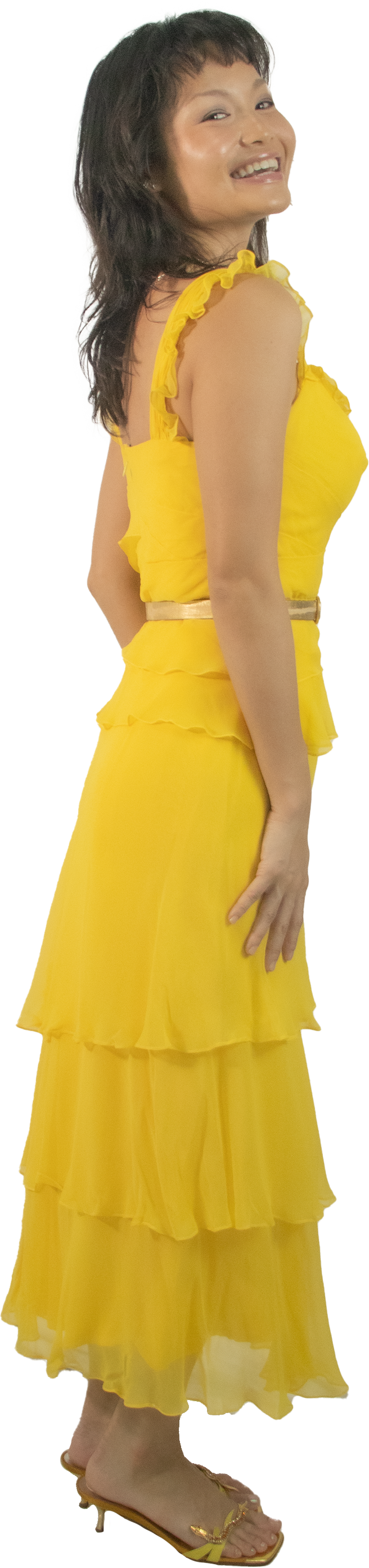 Belle Ruffle Midi Dress