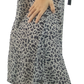 Victoria Grey Leopard Print Dress