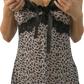 Victoria Grey Leopard Print Dress