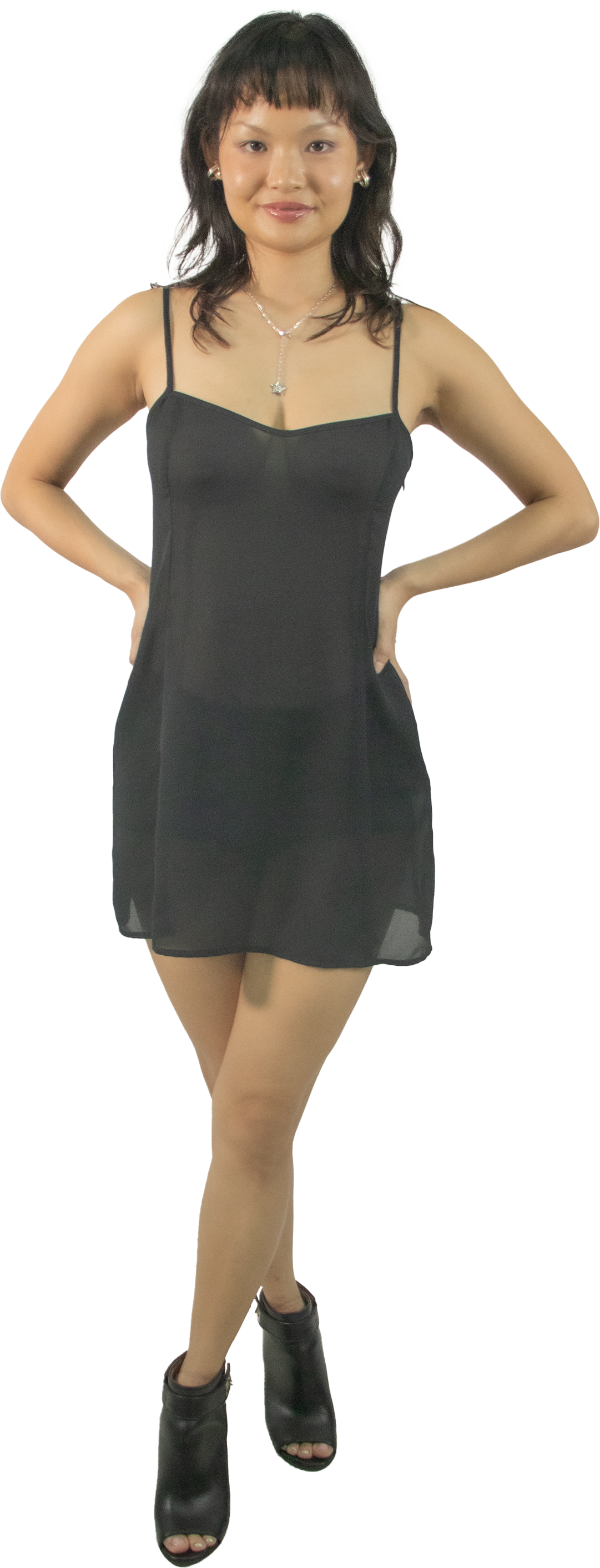 Veronika Maine Sheer Slip Dress