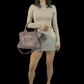 Claudia Y2K Silver Low Rise Skort