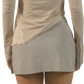 Claudia Y2K Silver Low Rise Skort