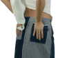 Gemini Denim Two Tone Skirt