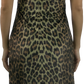 Christina Leopard Print Velvet Minidress