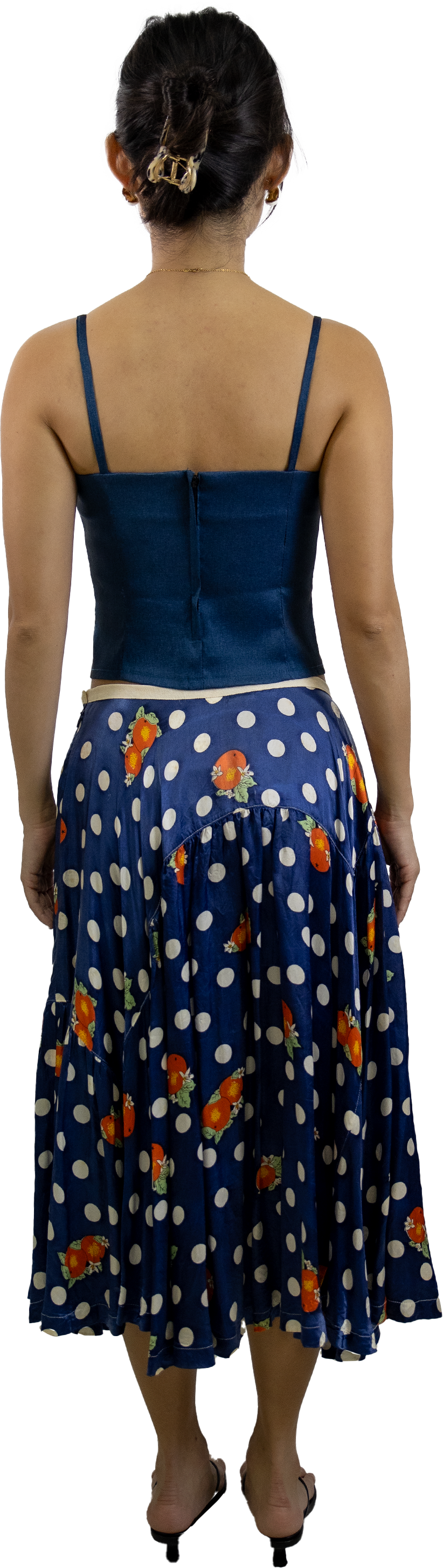 Comme des Garcons Tricot Orange Polkadot Skirt
