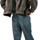Vintage '90s Oversized Distressed Leather Jacket