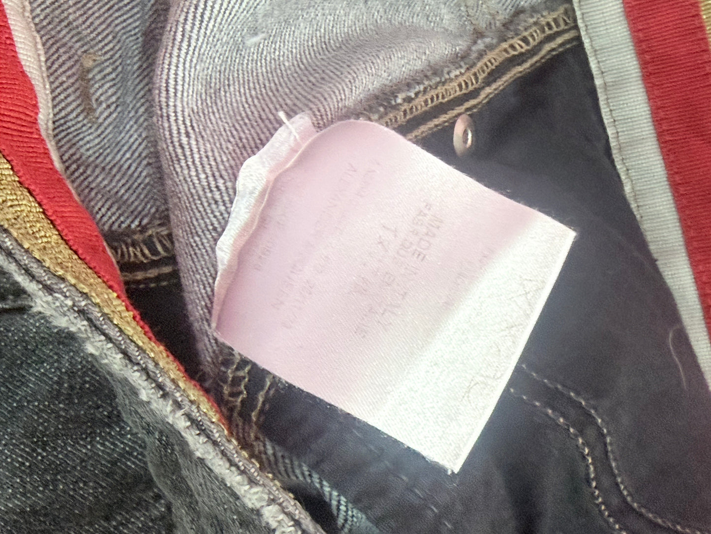 Alexander McQueen Distressed Low Rise Jeans