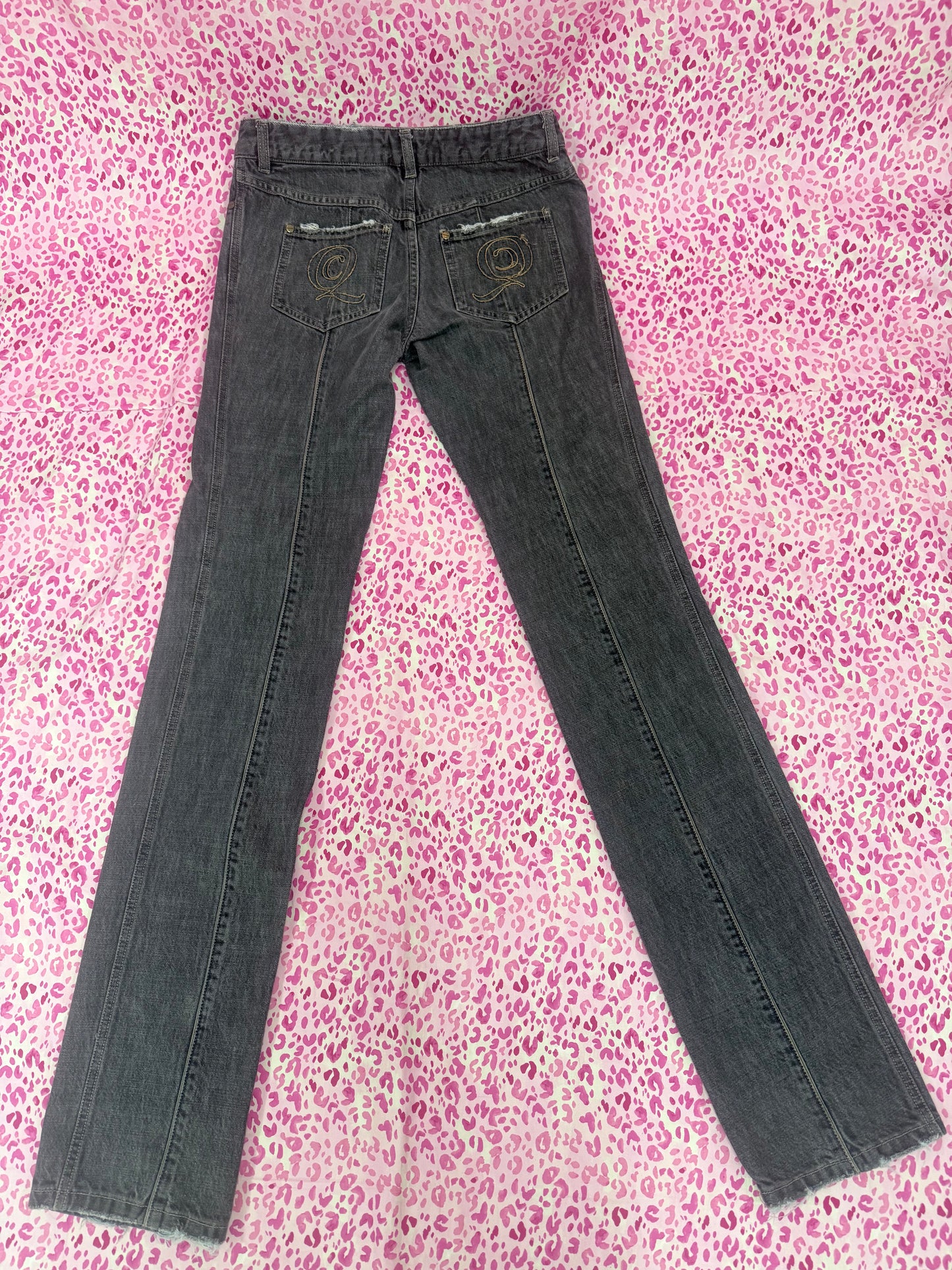 Alexander McQueen Distressed Low Rise Jeans