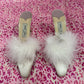 Jimmy Choo Feather Mules