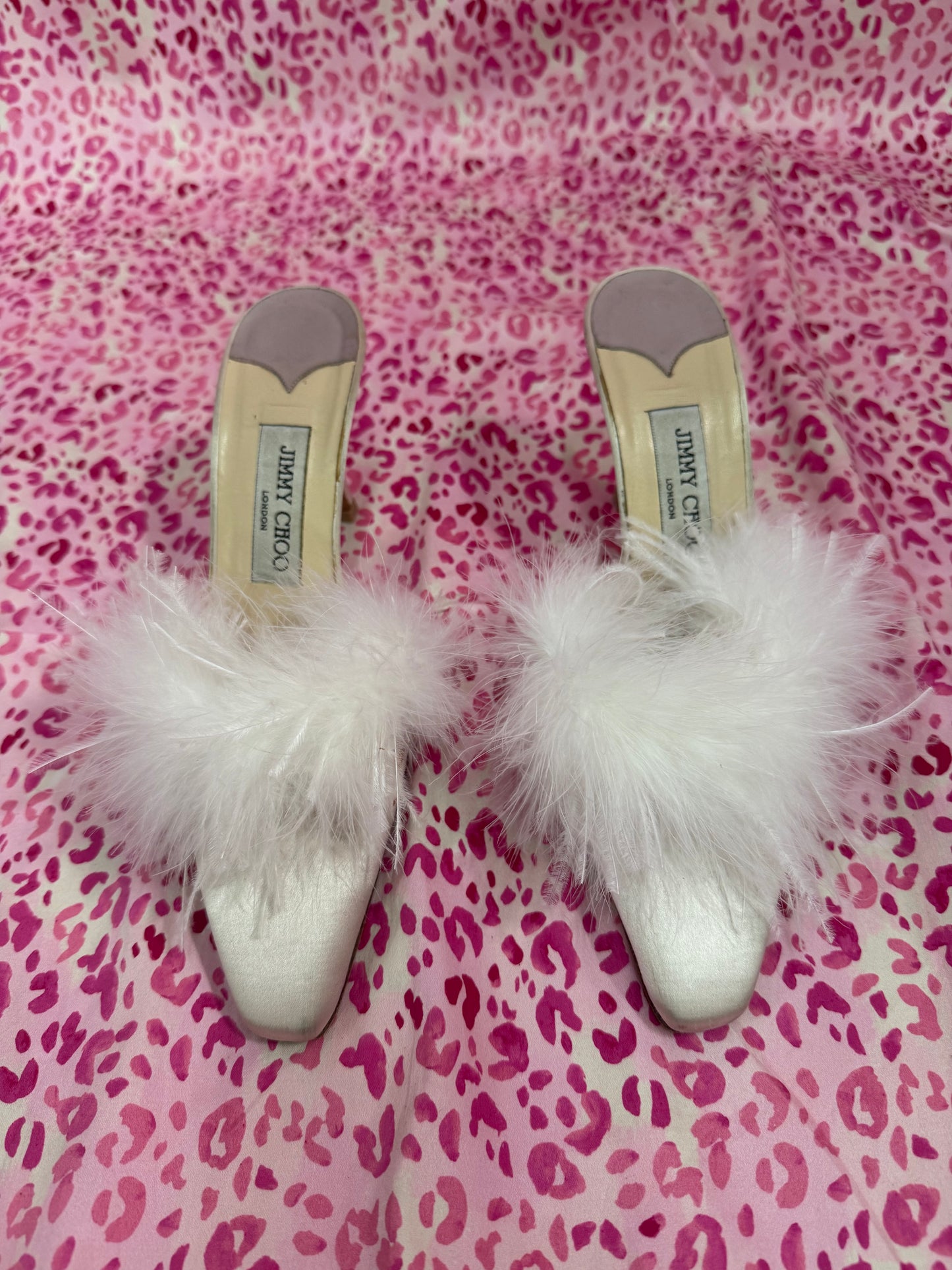 Jimmy Choo Feather Mules