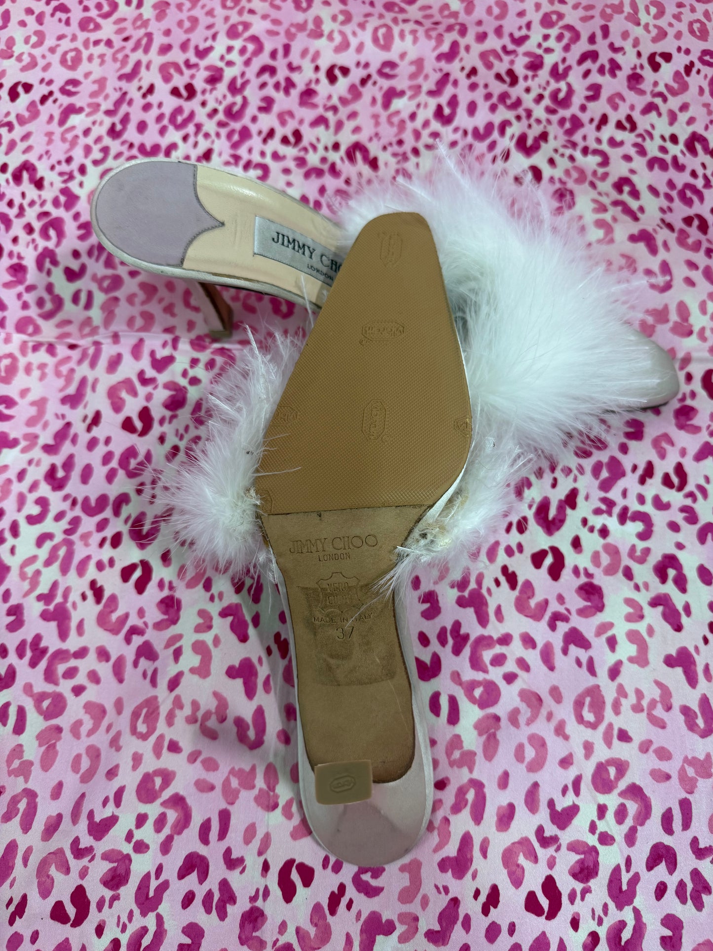 Jimmy Choo Feather Mules