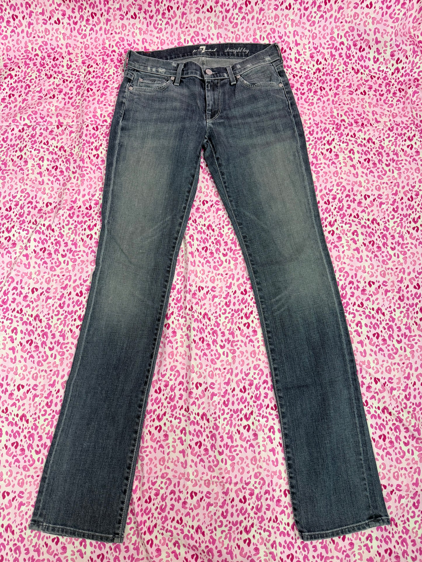 7 for All Mankind Studded Low Rise Jeans