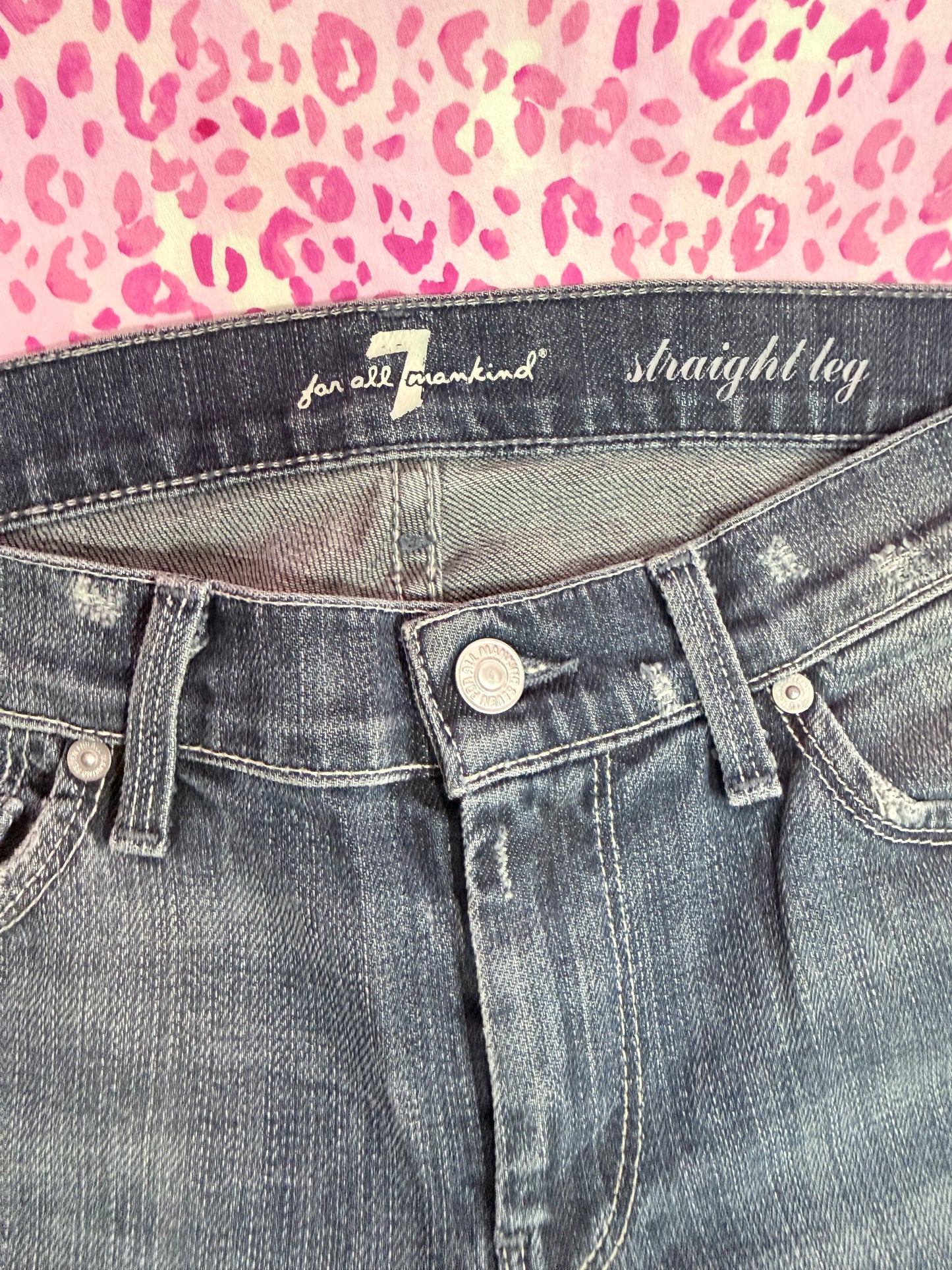 7 for All Mankind Studded Low Rise Jeans