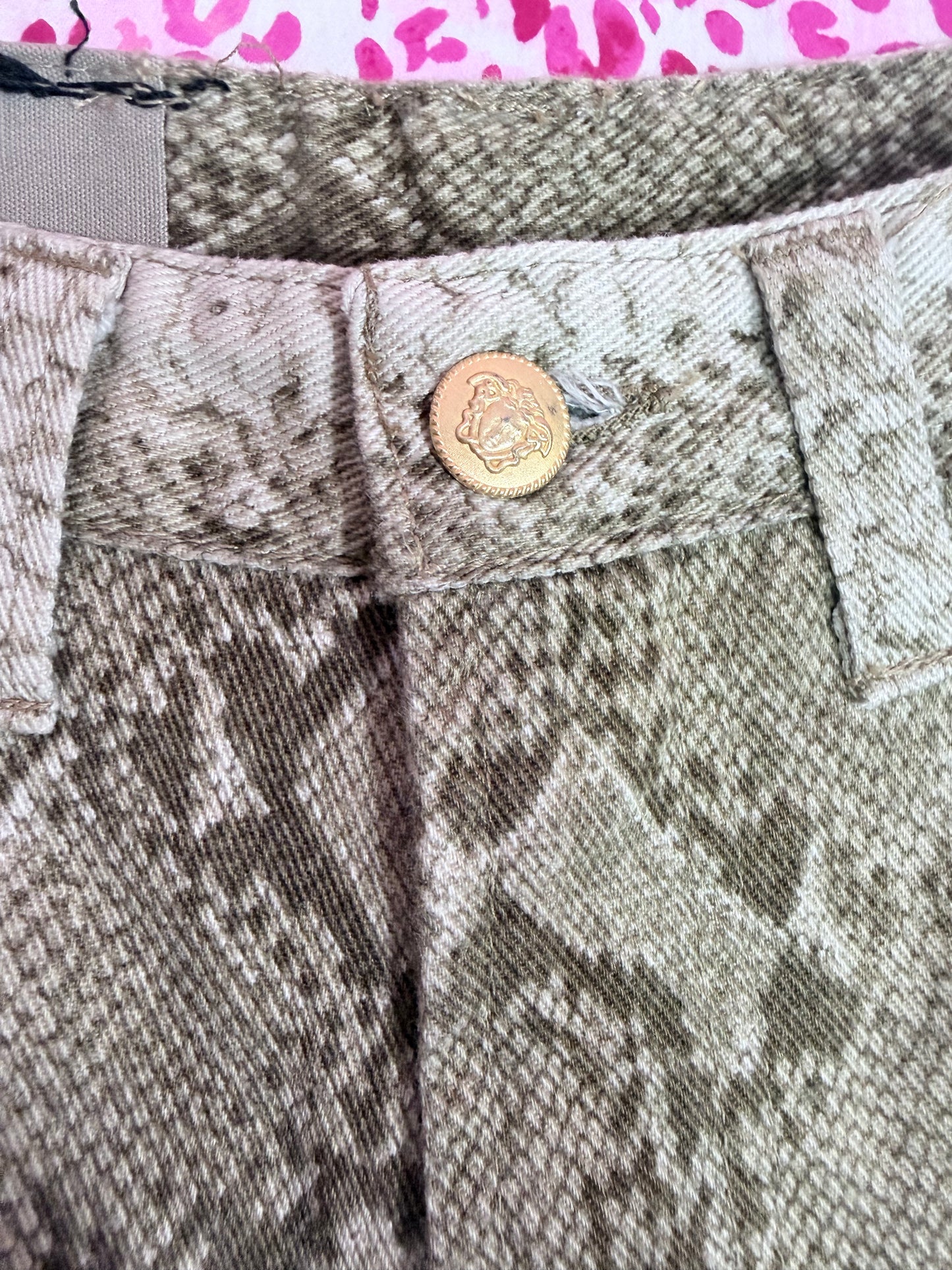 Versace Snakeskin Jeans