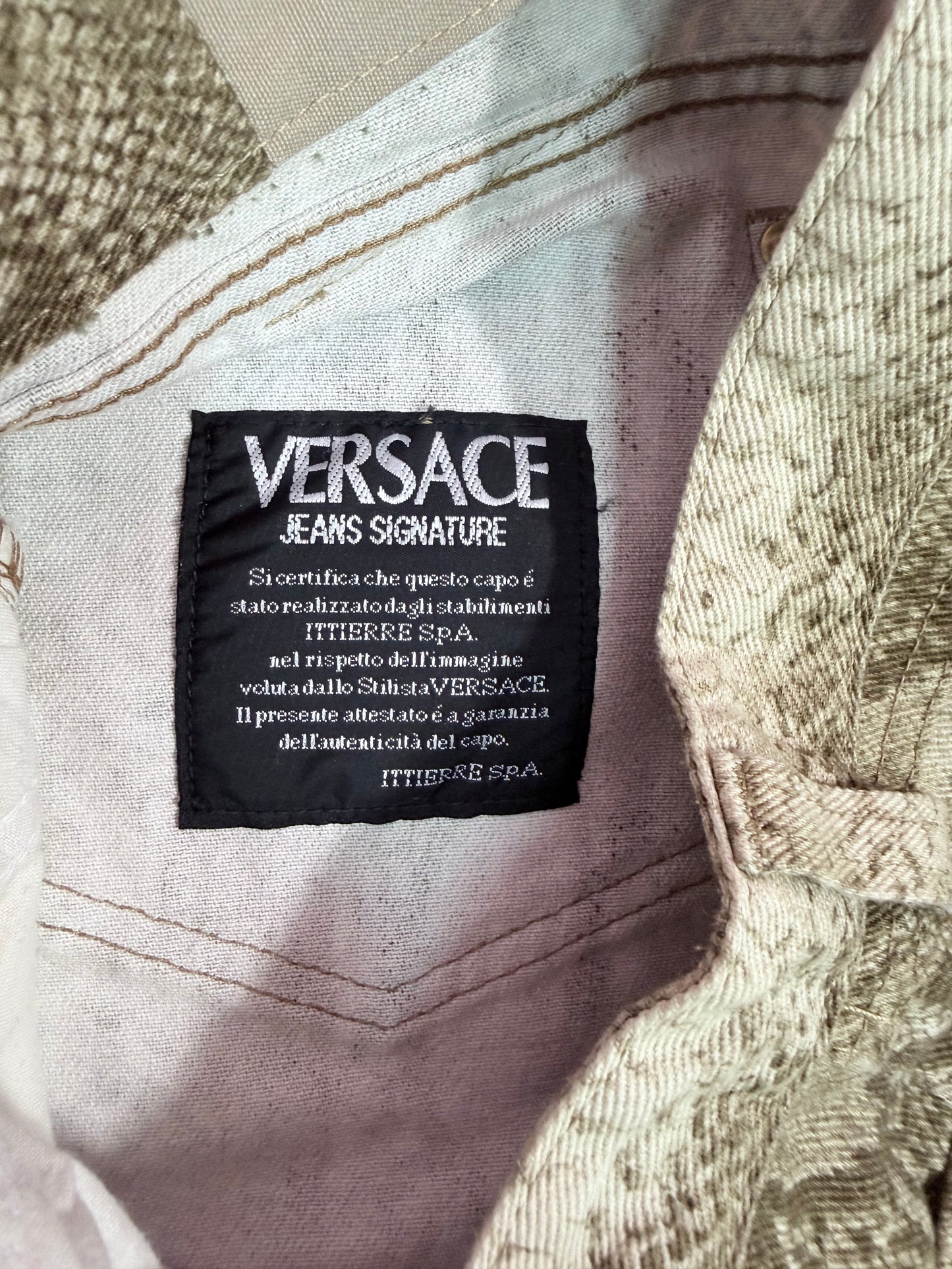 Versace Snakeskin Jeans