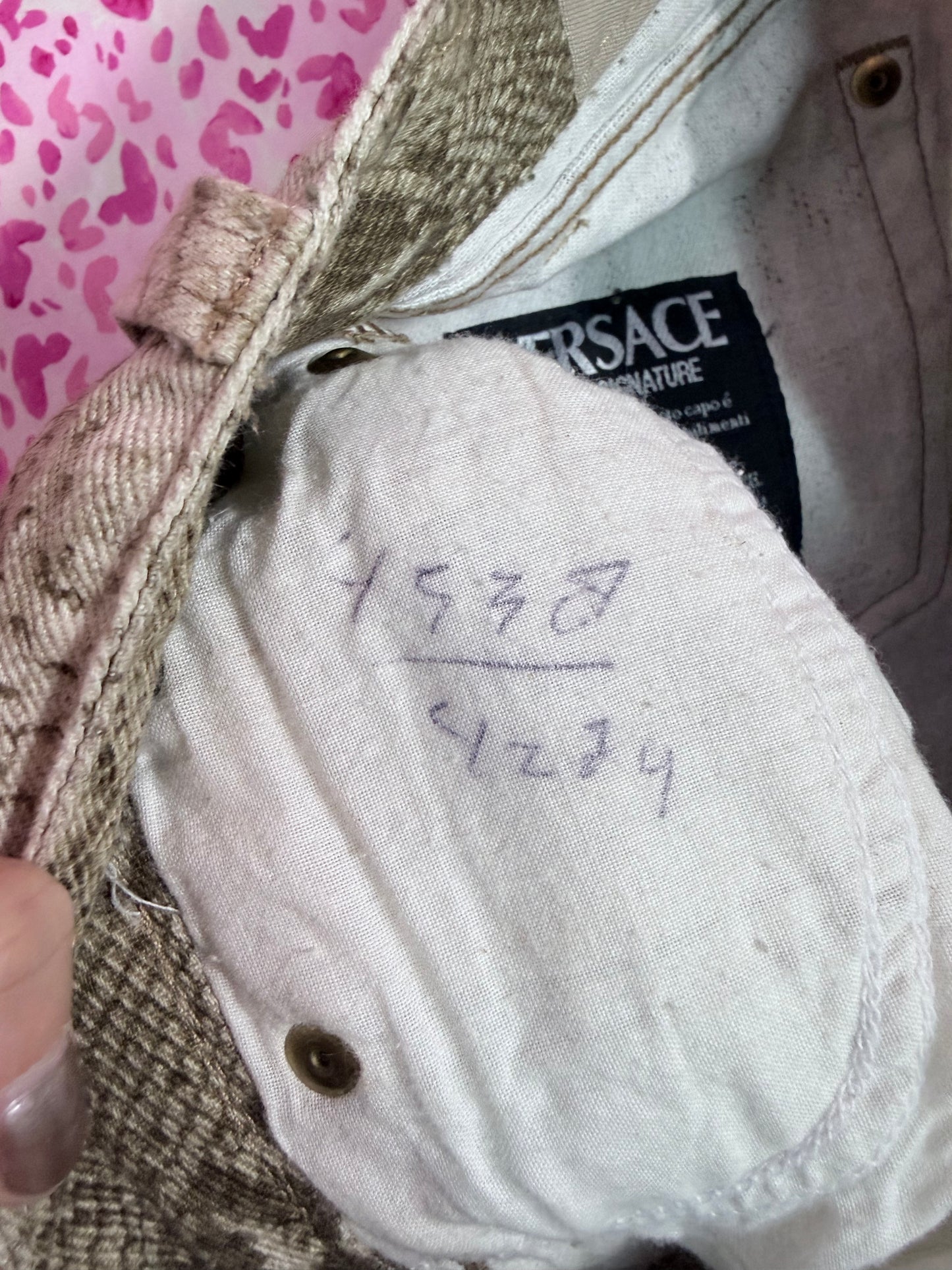 Versace Snakeskin Jeans