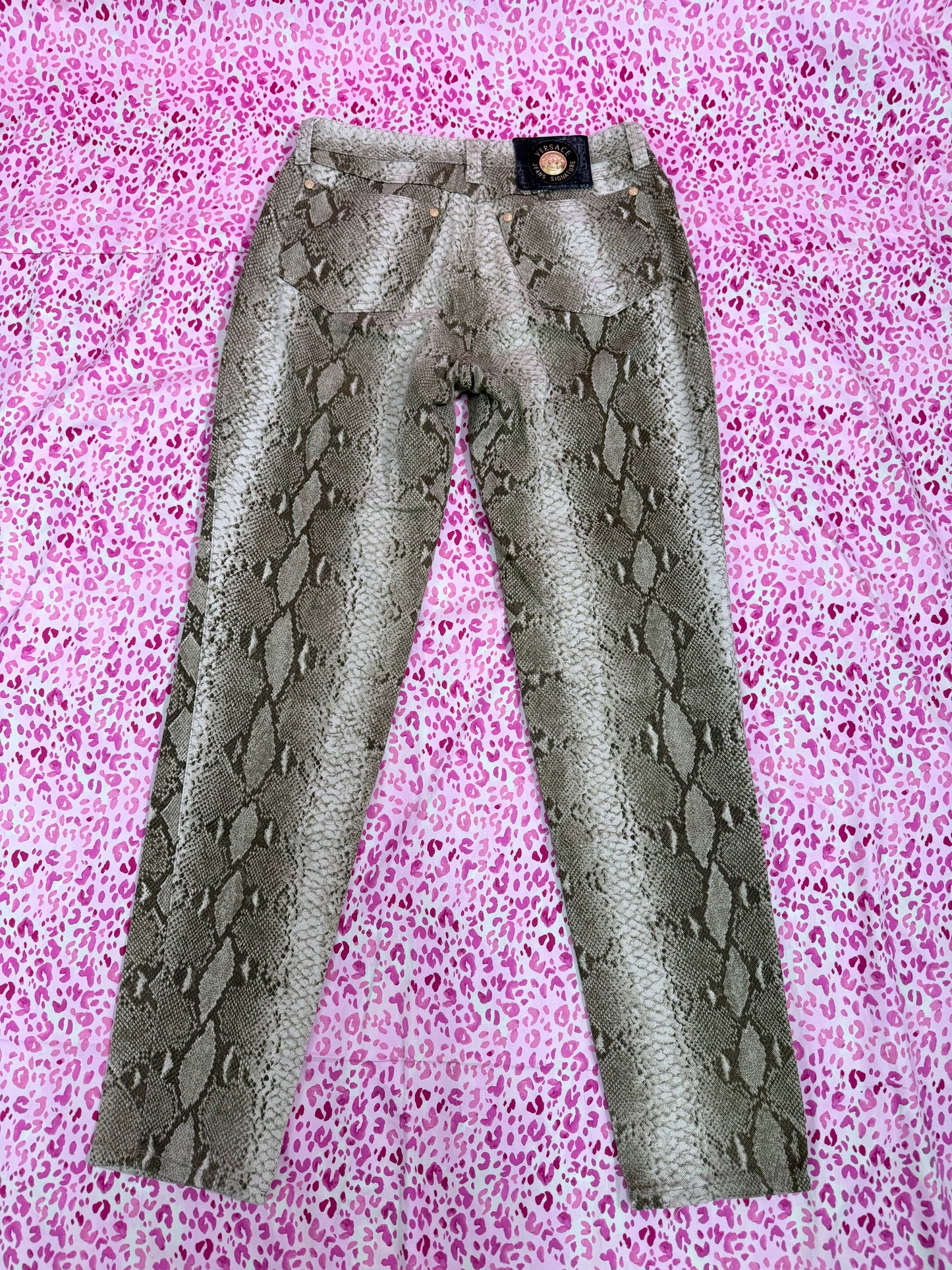Versace Snakeskin Jeans