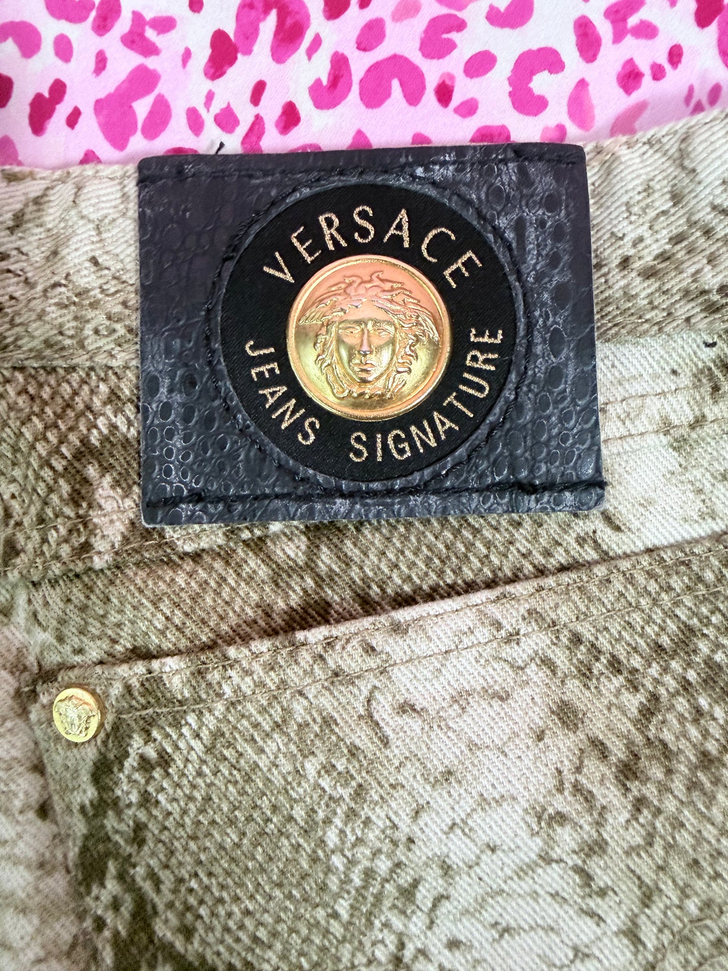 Versace Snakeskin Jeans