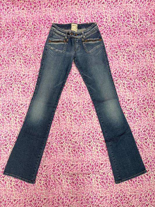 Take Two Cargo Zip Flare Jeans