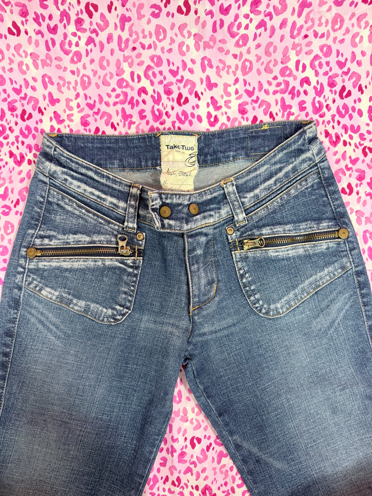 Take Two Cargo Zip Flare Jeans