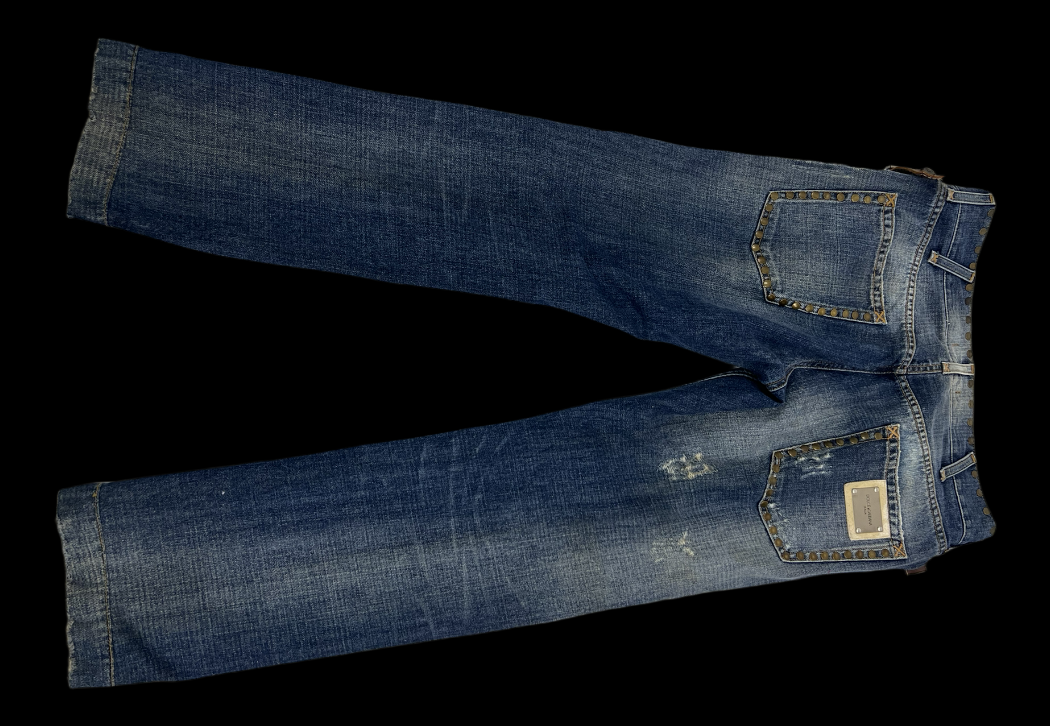 Dolce & Gabbana Studded and Belted S/S 2006 Jeans