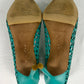 Manolo Blahnik Cutout Turquoise Pumps