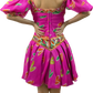 Emanuel Ungaro Couture Mesh 80s Printed Dress