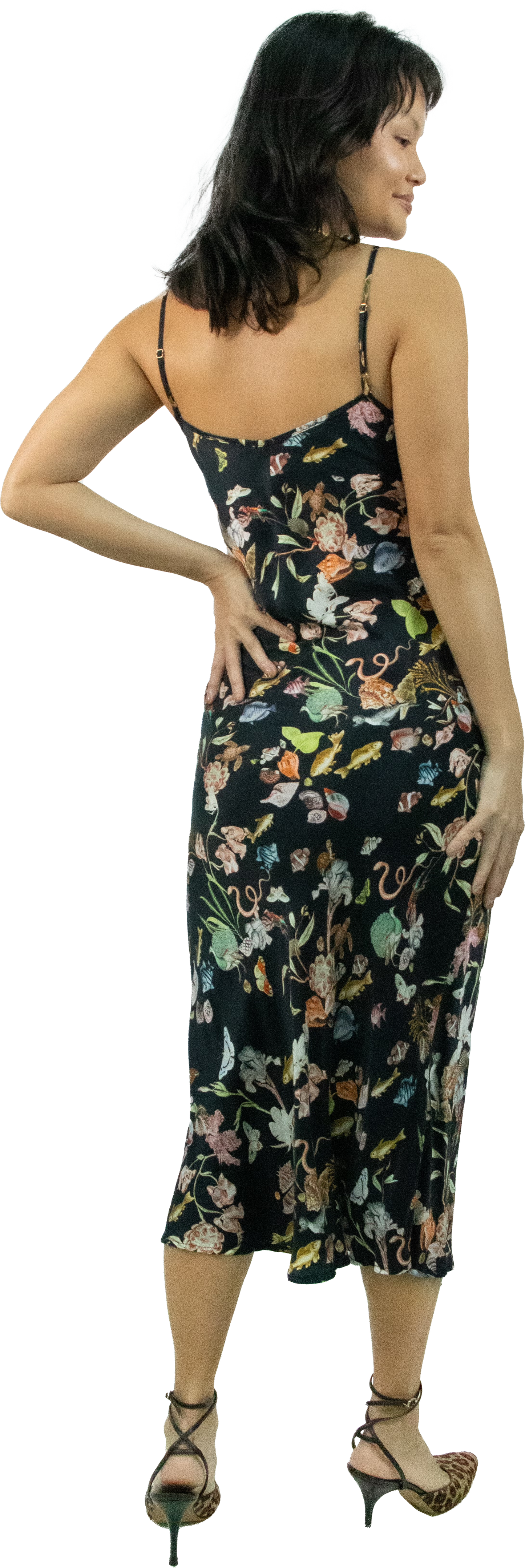 Silk Laundry Animal Print 90s Dress