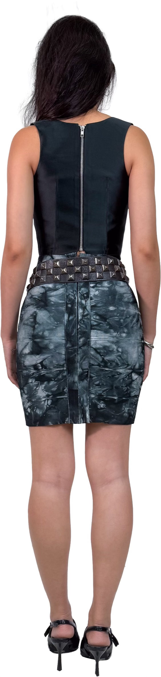 Herve Leger Tie Dye Miniskirt