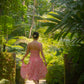 Indonesian Designer Rose One Shoulder Dress