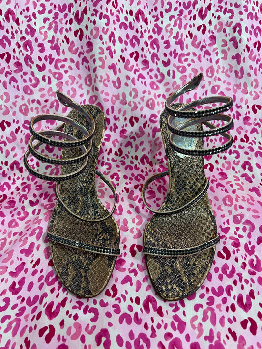 Rene Caovilla Snake Heels