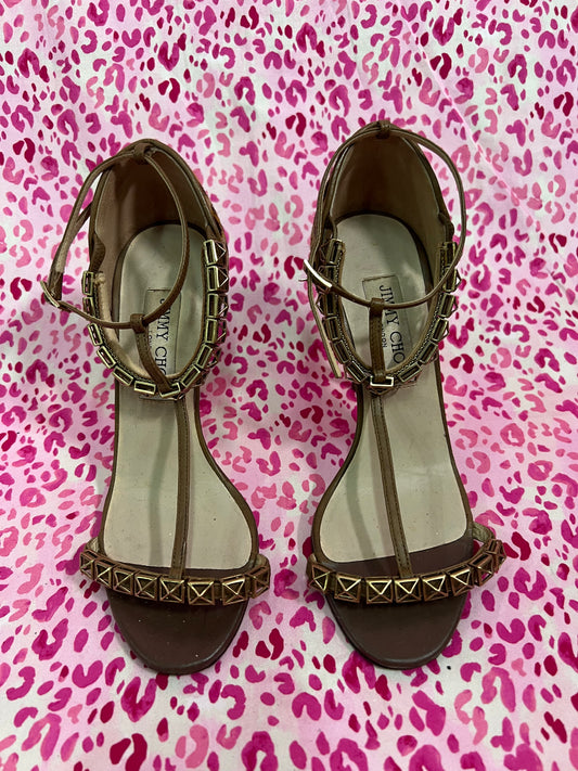 Jimmy Choo Ponyhair Studded Heels