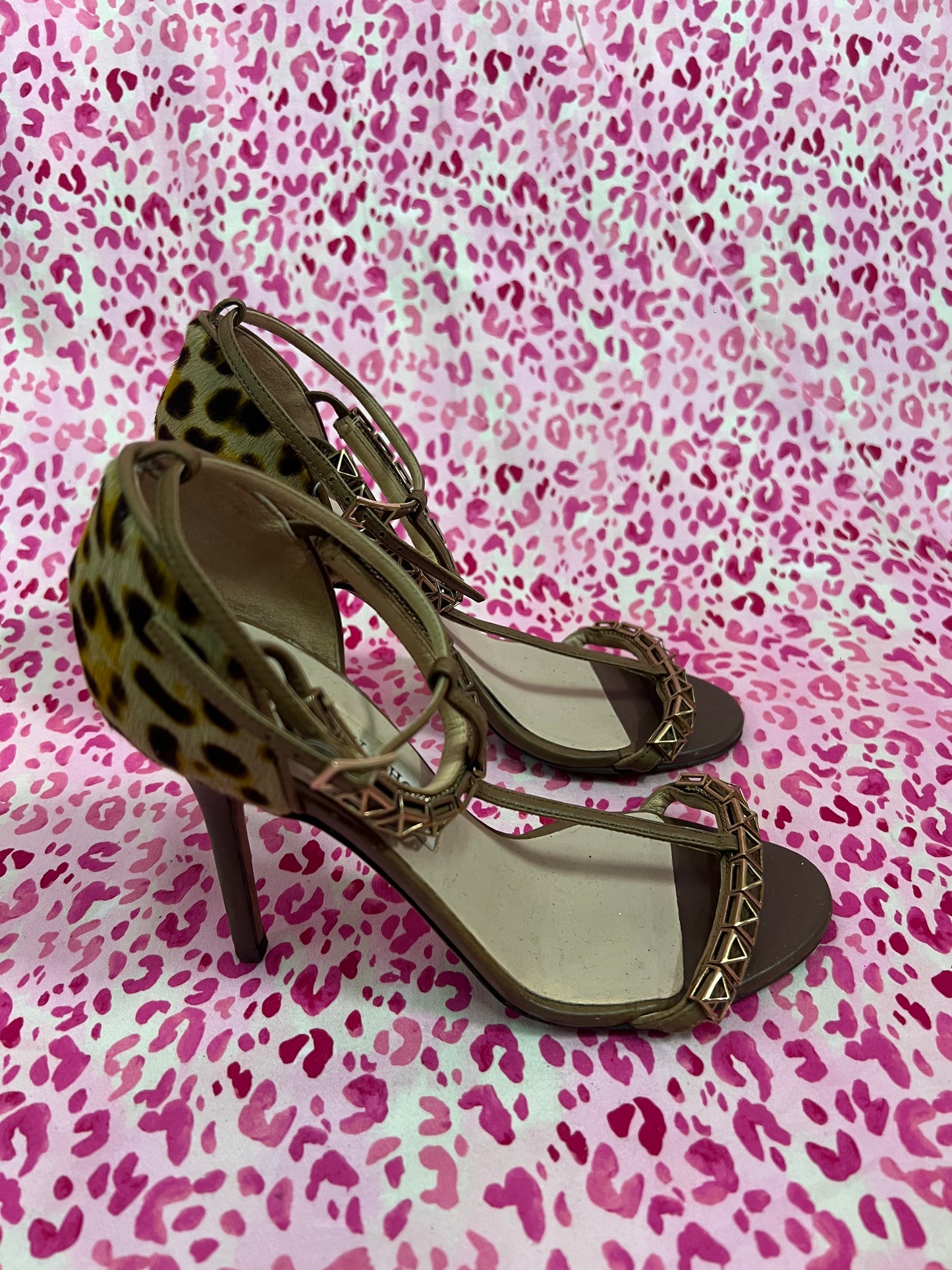 Jimmy Choo Ponyhair Studded Heels