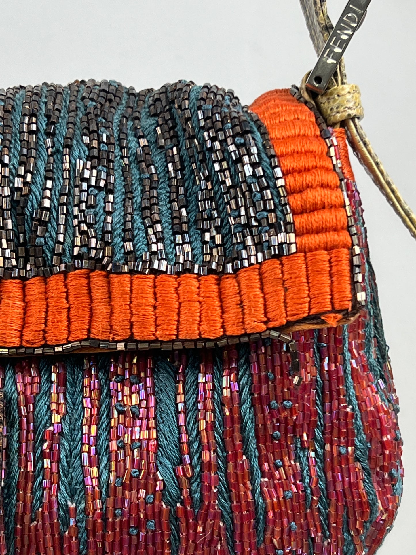 Fendi Beaded Striped Baguette