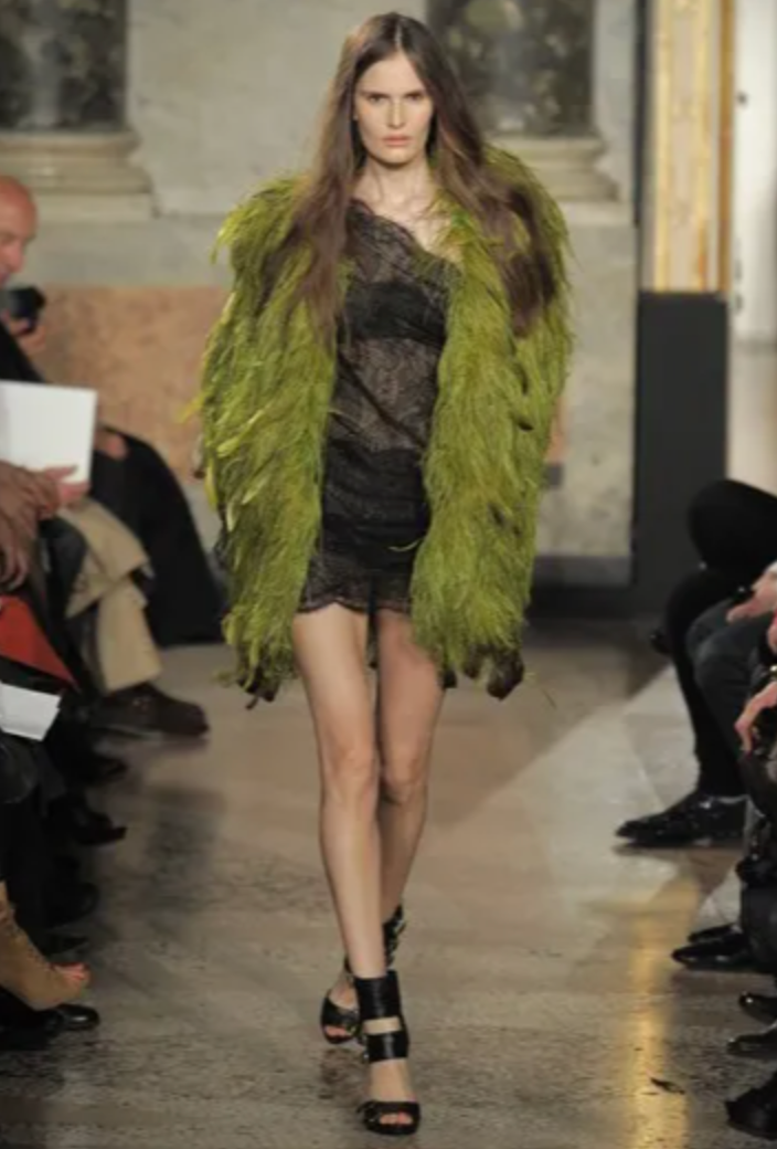 Pucci Fall 2010 One Shoulder Lace Dress