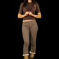 Italian Designer 2000s Brown Crop Cardigan