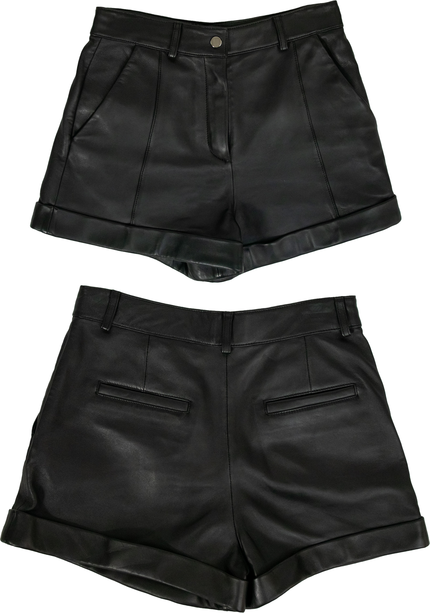 Maje Leather Shorts